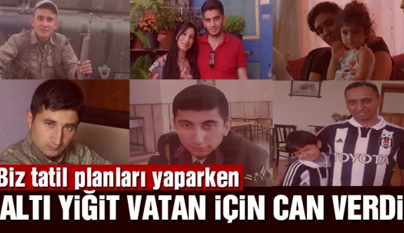 Mardin ve Hakkari’de altı şehit