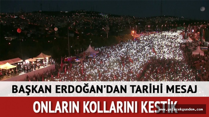 Erdoğan: Bu zafer o gece darbecilere meydan okuyan şehit ve gazilerimizin cesaretinin sonucudur