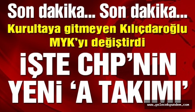 CHP’de MYK revizyonu yapıldı…Değişen birşey yok