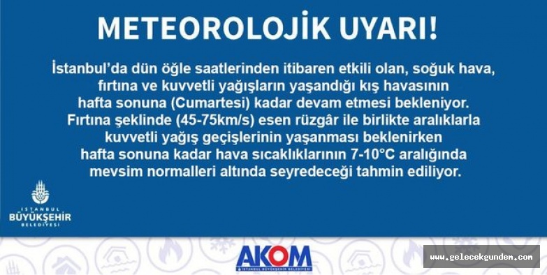 Akom Dan Istanbullulara Son Dakika Hava Durumu Uyarisi Havalar Nasil Olacak