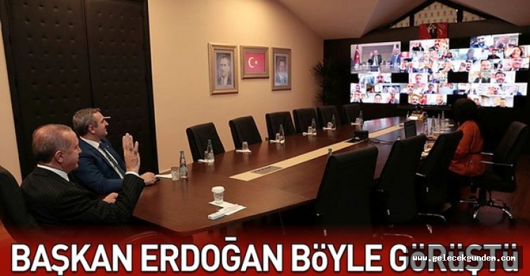 Başkan Erdoğan, İstanbul AK Parti ilçe başkanları ile telekonferansla görüştü