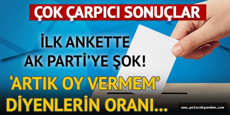 SON ANKET...AK PARTİ İSTANBUL'DA DÜŞÜŞTE