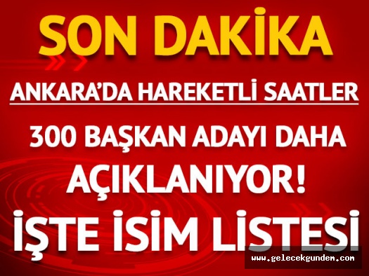 CHP belediye başkan adayları (CHP aday listesi)