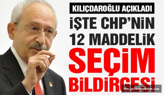 CHP'nin yerel yönetimler seçim bildirgesi