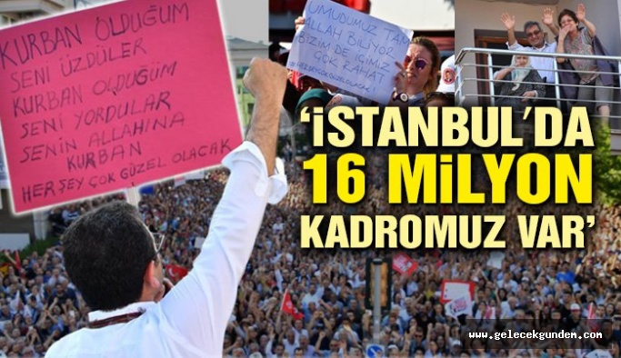 İmamoğlu''Bu mesele, milli bir meseledir. Demokrasi meselesidir. İstanbul meselesidir. Siyaset üstüdür”