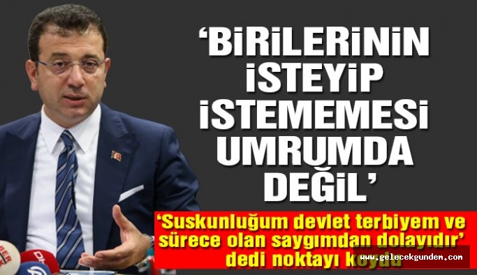 İBB Başkanı Ekrem İmamoğlu' Bu şehre hata yaptırtmayacağım'