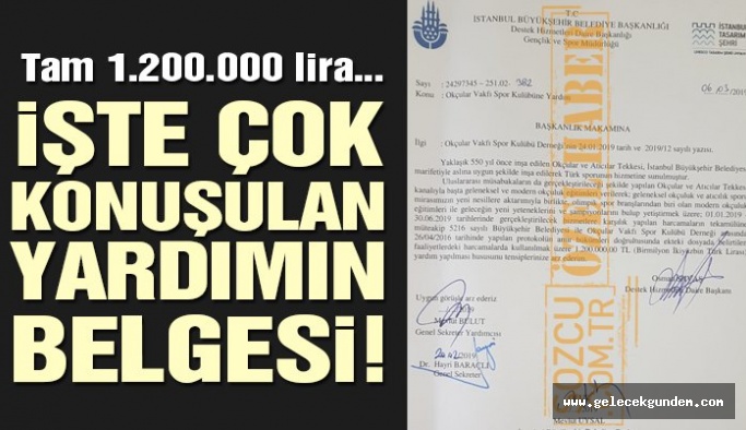 İBB’den Okçular Vakfı’na 1.2 milyonluk yardım!