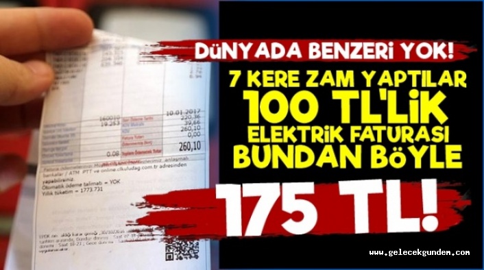 100 TL'lik Elektrik Faturası 175 TL Oldu! AKP İktidarı halkını korumuyor ,Elektrik Şirketlerini koruyor!