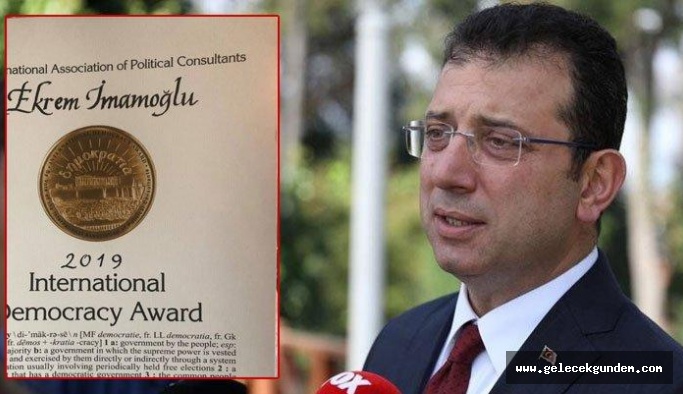 Bir ilk: Ekrem İmamoğlu'na uluslararası demokrasi madalyası