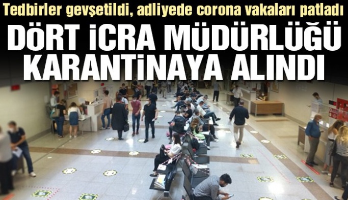 Istanbul Adalet Sarayi Nda 4 Icra Mudurlugu Karantina Altinda Alindi