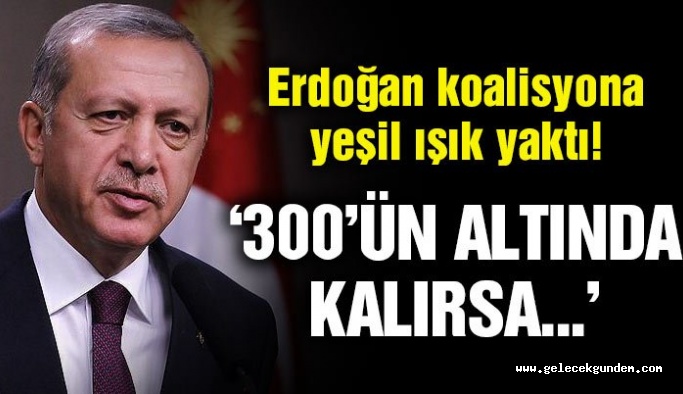 Cumhurbaşkanı Erdoğan’dan son dakika koalisyon açıklaması,Erdoğan 'da gördü meclis çoğunluğunu yakalayamayacağını!