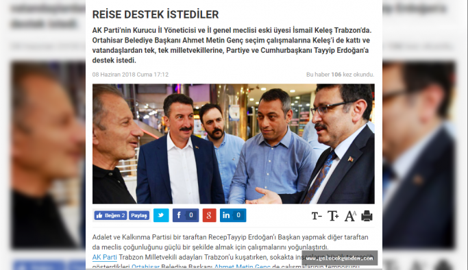 SARAYIN YOLUNU YAPAN AKP’Lİ MÜTEAHHİT ERDOĞAN İÇİN OY İSTEDİ