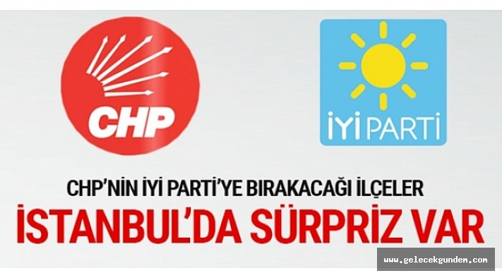 İSTANBUL'DA CHP'NİN , İYİ PARTİ'YE VERECEĞİ İLÇELER HANGİLERİ ?