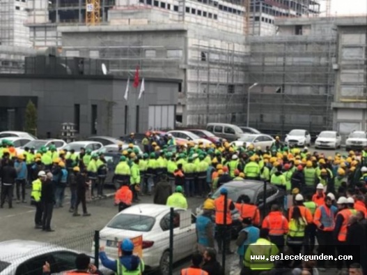 Başakşehir'de binlerce işçi eylemde