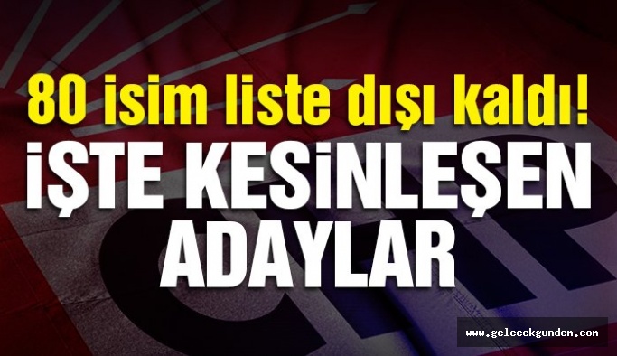 CHP’nin resmi aday listesi açıklandı! 80 isim liste dışı kaldı
