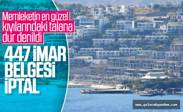 Sahillerde belgeleri iptal edilen kaçak yapılar