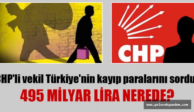 CHP’li vekil Türkiye’nin kayıp paralarını sordu: 495 milyar lira nerede?