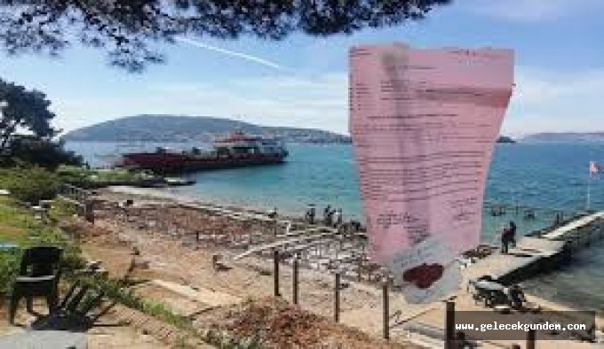 Heybeliada 'da Doğal sit alanı olan Ada'da bulunan Asaf Plajı'na beton döküp dolgu yapıldı!