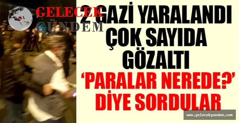 AKP Genel Merkezi önünde 15 Temmuz gazilerine müdahale...