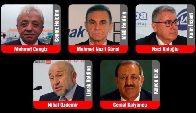 T.C Devleti Yandaş Müteahhitlere çalışmış! 5 müteahhite 116 milyar