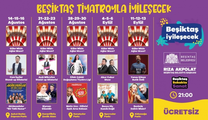 BEŞİKTAŞ BELEDİYESİ'NDEN ÖRNEK DAVRANIŞ, PARKLARDA SAHNE SANATLARI BAŞLIYOR !