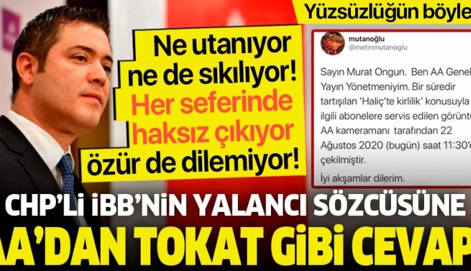 CHP'li İBB'nin yalancı sözcüsü! Murat Ongun'un 'Haliç' iddialarına AA'dan tokat gibi cevap...
