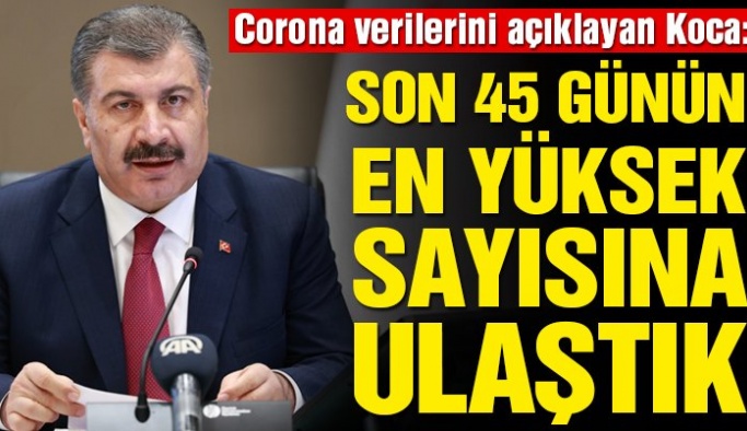 “CORONAVİRÜS SALGININDA SON 45 GÜNÜN EN YÜKSEK SAYISINA ULAŞTIK”