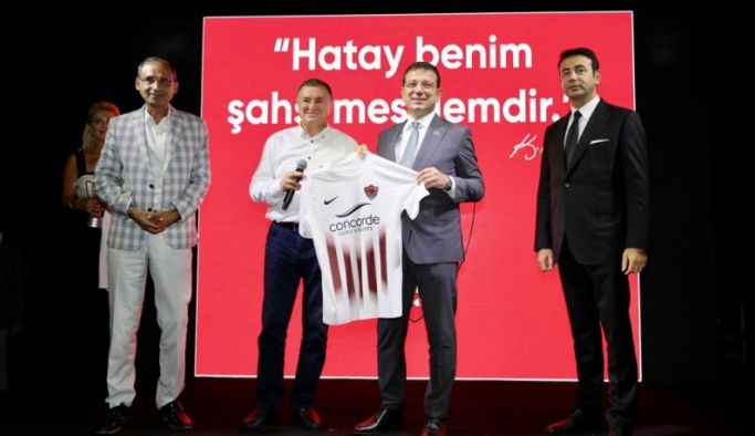 Beşiktaş 1903 Tesislerinde Hatay'ın Şampiyonluk gecesine katılan İmamoğlu: 'Hatay’a tarihi bir sorumluluk düşüyor'