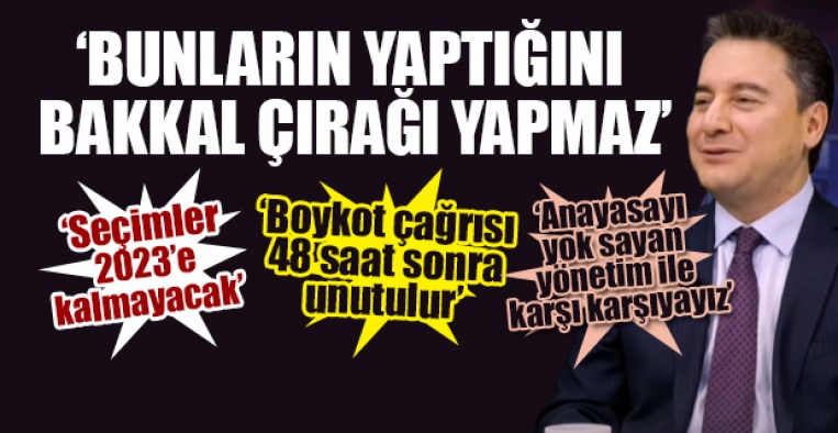 Ali Babacan'dan ekonomi eleştirisi