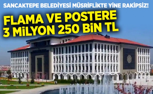 Borçlarını ödemek için cami satmasıyla gündeme gelen AKP'li belediye, bayrak ve flama için milyonlar harcamış