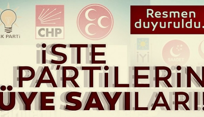 Resmen duyuruldu! İşte AK Parti, CHP, MHP ve İYİ Parti'nin üye sayıları...