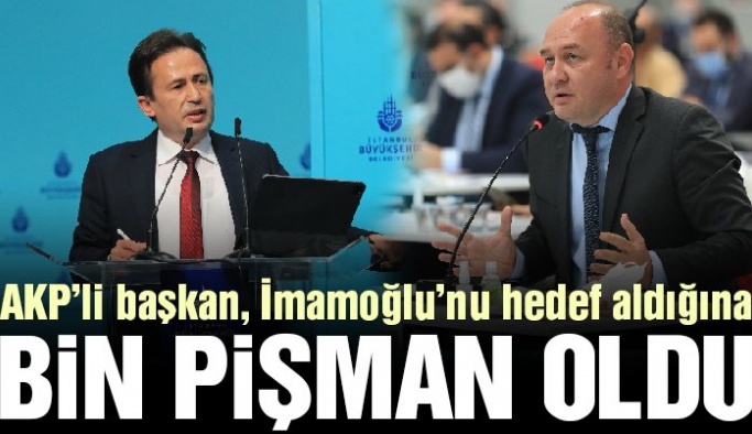 AKP’li başkan, İmamoğlu’nu hedef aldığına bin pişman oldu