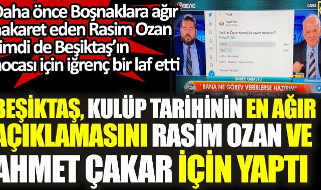Beşiktaş'tan çok sert Rasim Ozan Kütahyalı açıklaması!