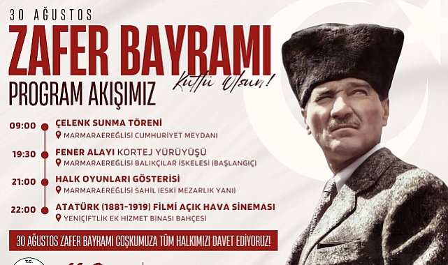Marmaraereğlisi’nde 30 Ağustos Zafer Bayramı Coşkusu
