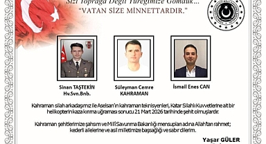 Katar'da helikopter düştü: 2 ASELSAN ve 1 TSK mensubu şehit oldu