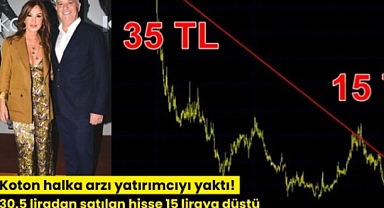 Koton halka arzı yatırımcıyı yaktı! 30.5 liradan satılan hisse 15 liraya düştü