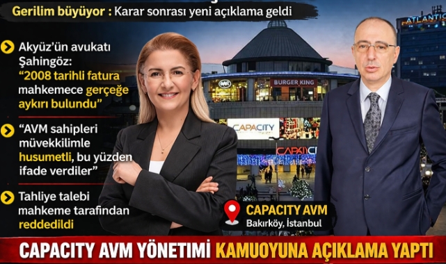 CAPACİTY AVM 'DEN BAKIRKÖY BELEDİYESİ'NE SERT AÇIKLAMA